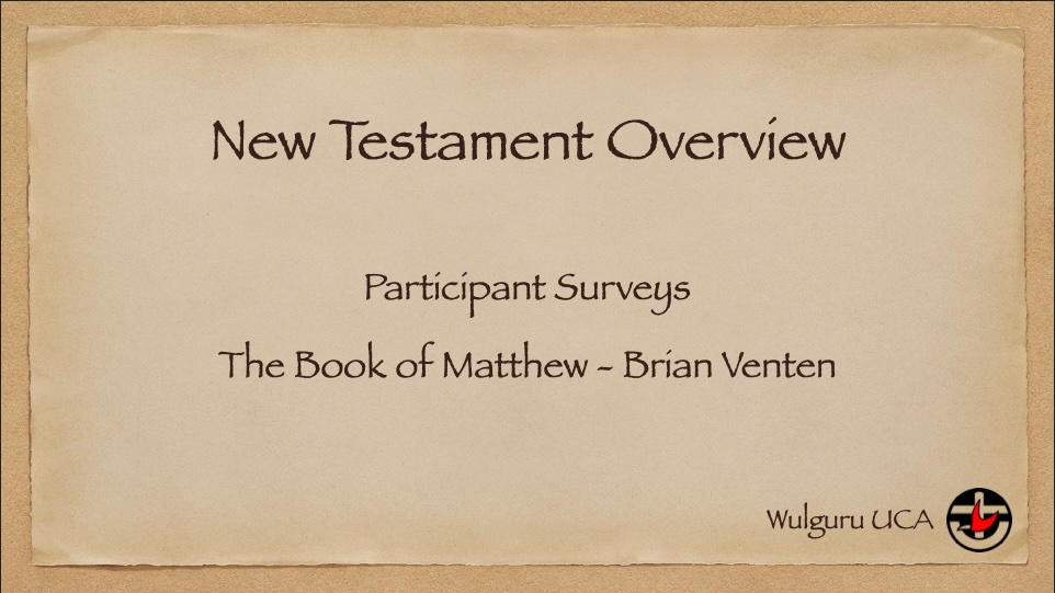 2026-04-28 Why Matthew Matters!