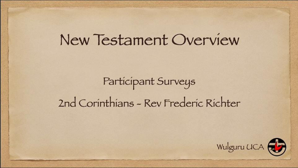 2026-09-22 Overview of 2nd Corinthians